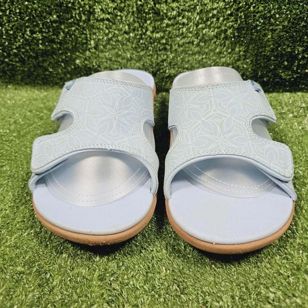 Spenco Orthotic Kholo Light Blue Slip On Comfort Sandals Womens Size 10